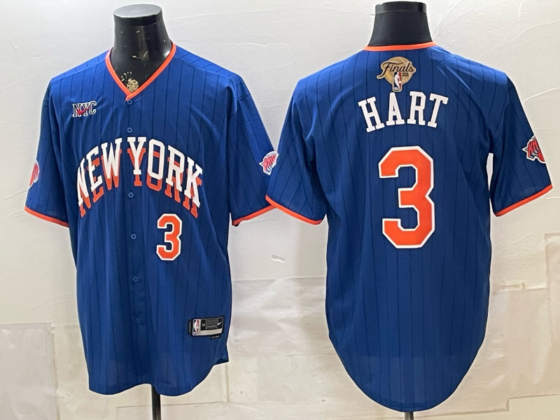 Men New York Knicks #3 Hart blue 2026 Nike NBA jersey 0715002